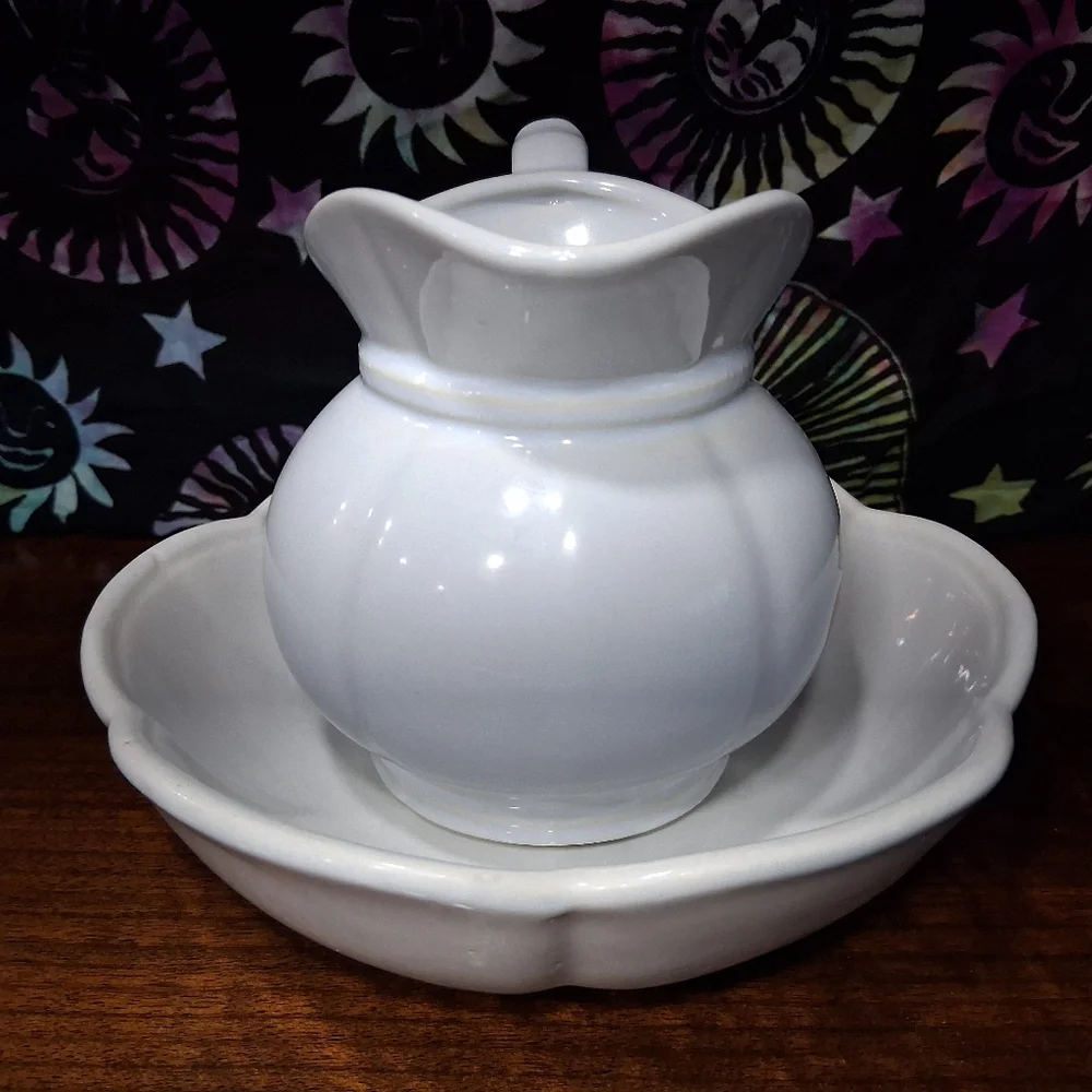 Vintage McCoy Strawberry Country Pitcher And Basin Set Wash Bowl 7528 USA